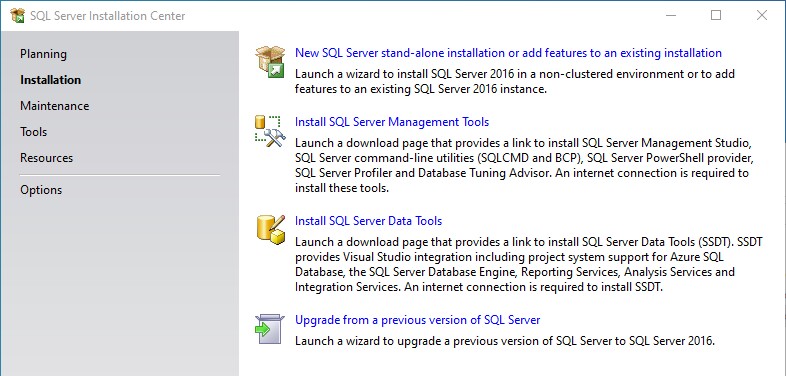 install sql server